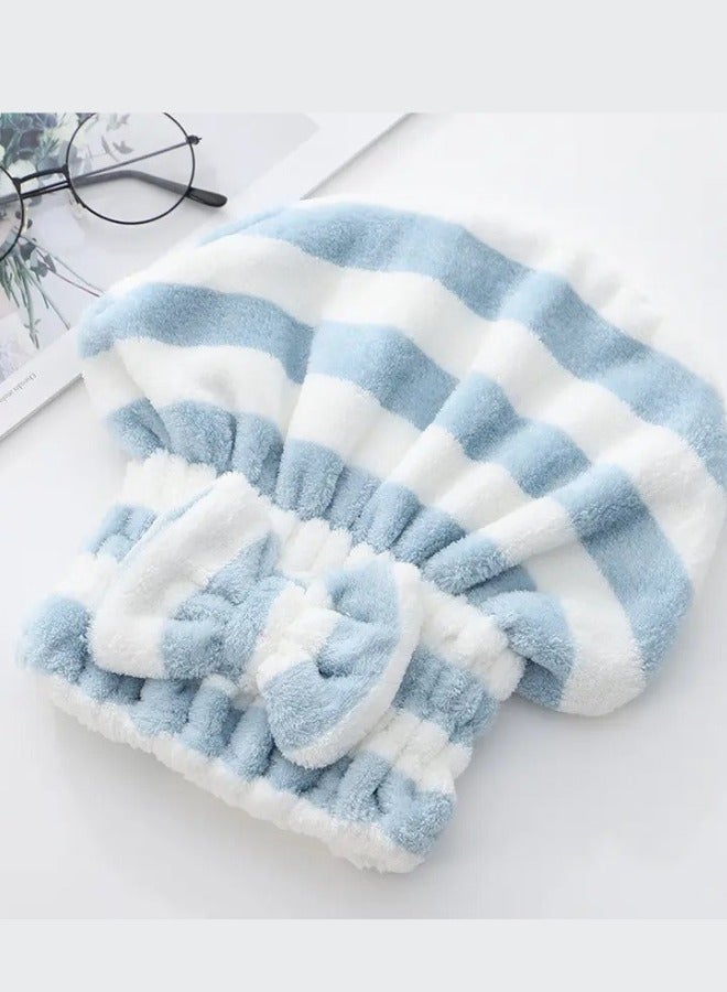 Microfiber Hair Drying Towels, Bowknot Hair Wrap, Shower Cap, Hair Turban, Shower Cap for Women with Long and Thick Hair (Multiple Colors) - Image 3