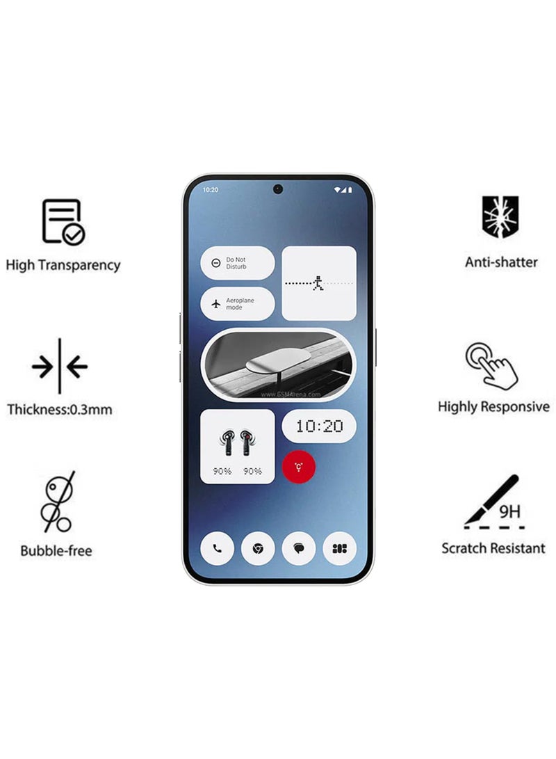 عبوة من قطعتين من واقيات الشاشة لهاتف Nothing (2a) - أسود - Image 2