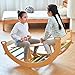 Avenlur Bailis Ultimate 3in1 Playset for Kids Seesaw Climbing Arch and Rocker Waldorf and Montessori Climbing Toy for Children 26 Years Toddler Climbing Toys Colored - Image 4