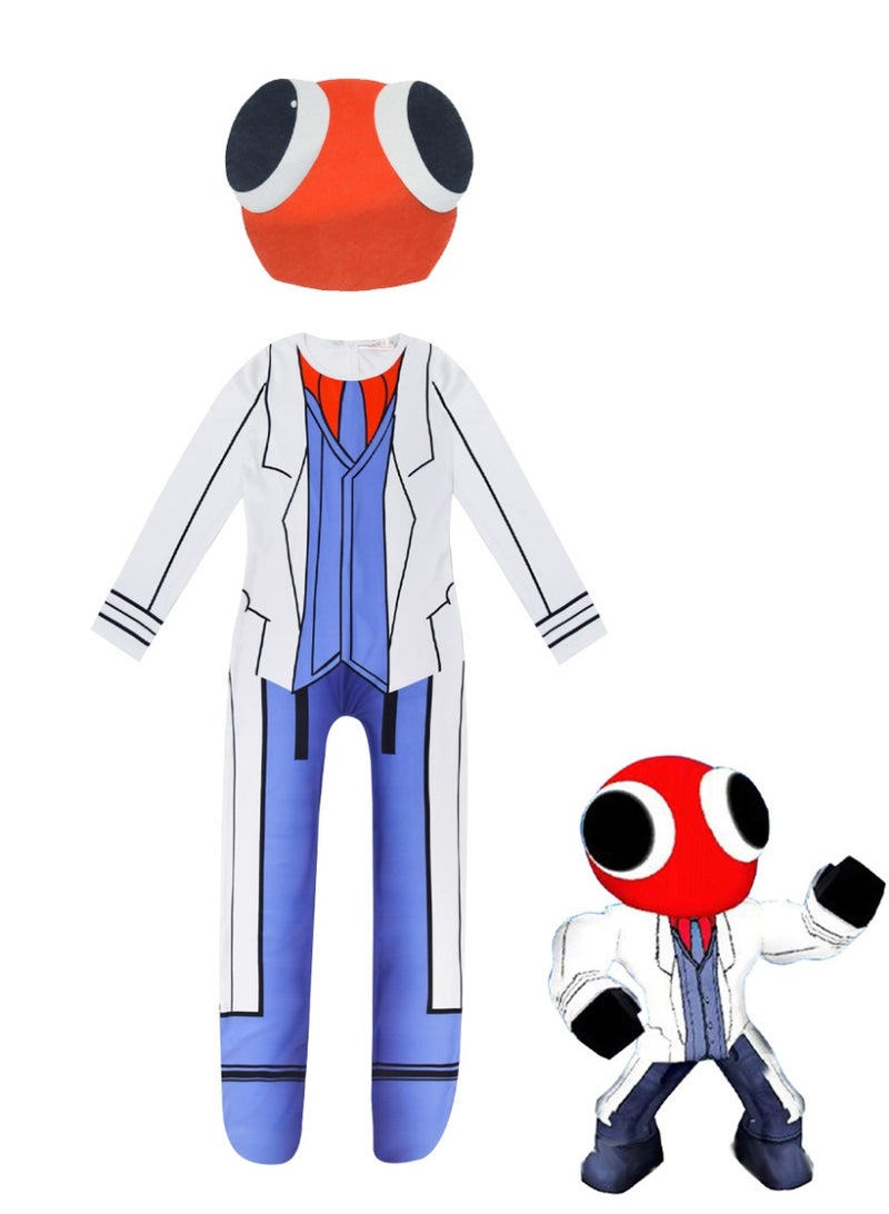 NIBEMINENT Red Ant-Man Little Red Doctor role-playing one-piece suit, tight-fitting suit, Rainbow Friend - Image 1