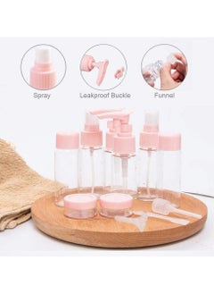 11Pcs Travel Bottles Kit, TSA Approved Leak Proof Portable Toiletry Containers Set, Clear PET Flight Size Cosmetic Containers for Lotion, Shampoo, Cream, Soap (Pink) - pzsku/Z2DA808ABC33A3CD50683Z/45/_/1740380874/8477be28-d463-472b-97a7-468fc8a1c181