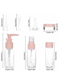 11Pcs Travel Bottles Kit, TSA Approved Leak Proof Portable Toiletry Containers Set, Clear PET Flight Size Cosmetic Containers for Lotion, Shampoo, Cream, Soap (Pink) - pzsku/Z2DA808ABC33A3CD50683Z/45/_/1740380885/d55f5919-0222-46f5-817f-f1555a357601