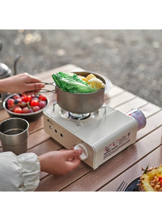 MOBIGARDEN Mobigarden Portable Gas Stove Outdoor Camping Barbecue Grill High-power Gas Stove For Outdoor Cooking Nx23687002 Moonlight White - Image 2