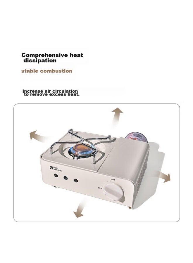 MOBIGARDEN Mobigarden Portable Gas Stove Outdoor Camping Barbecue Grill High-power Gas Stove For Outdoor Cooking Nx23687002 Moonlight White - Image 5