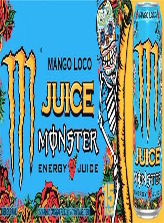 Monster DECADENT Monster Energy Juice Mango Loco, Energy Drink, Each 500, X Pack of 2 (Product Of USA) - Image 2