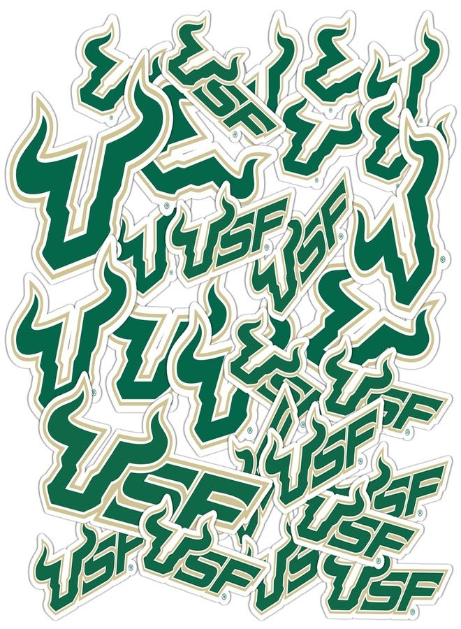 Desert Cactus University of South Florida Sticker USF Bulls Sticker Vinyl Decals Laptop Water Bottle Car Scrapbook Sheet T1 (Type 1-1) - Image 1