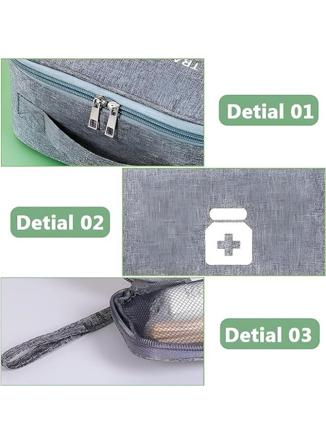 Portable First Aid Kit Empty Emergency Organizer Bag for Home Car Travel Camping and Outdoor Activities Compact Medical Storage Bag with Zipper - Image 5