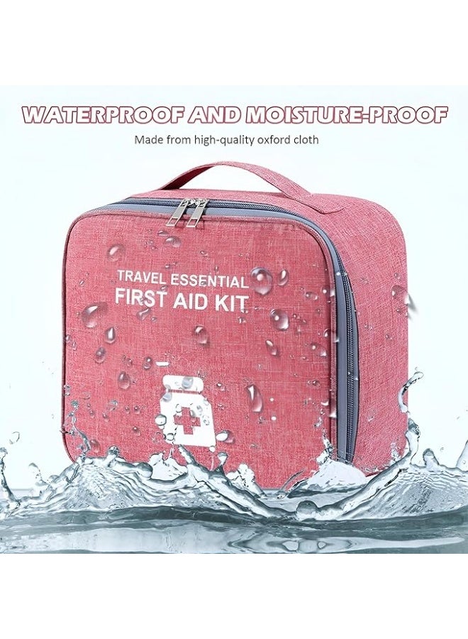 Portable First Aid Kit Empty Emergency Organizer Bag for Home Car Travel Camping and Outdoor Activities Compact Medical Storage Bag with Zipper - Image 4