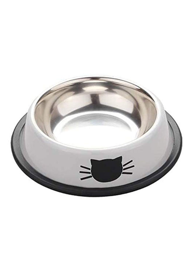 NIBEMINENT Stainless Steel Non-Skid Rubber Base Bowl Grey 5.9x1.4x4.7centimeter - Image 1