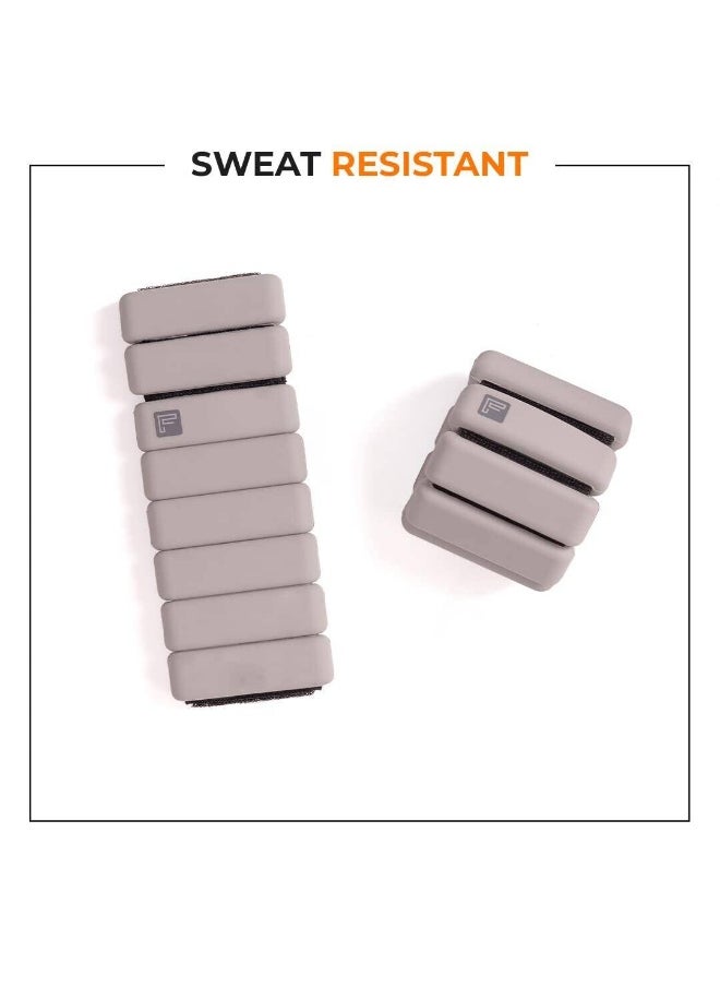 Flexnest Flexnest BY DECATHLON,Flexnest The Flexbangle Adjustable Wrist & Ankle Weights Set, Free Size, (Pack Of 2), 1 Pound Each  - Image 2