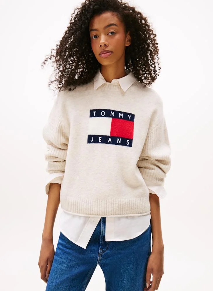تومي جينز Logo Crew Neck Sweater