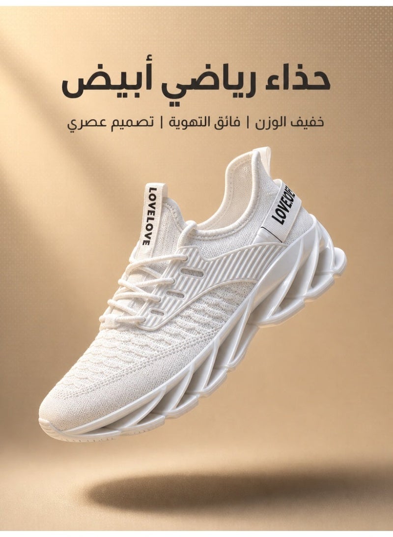 Breathable Mesh Running Shoes for Men - Lightweight Casual Sneakers with High-Elastic Cushioning Midsole, Durable Outsole & Lace Closure, Eye-Catching - Image 1