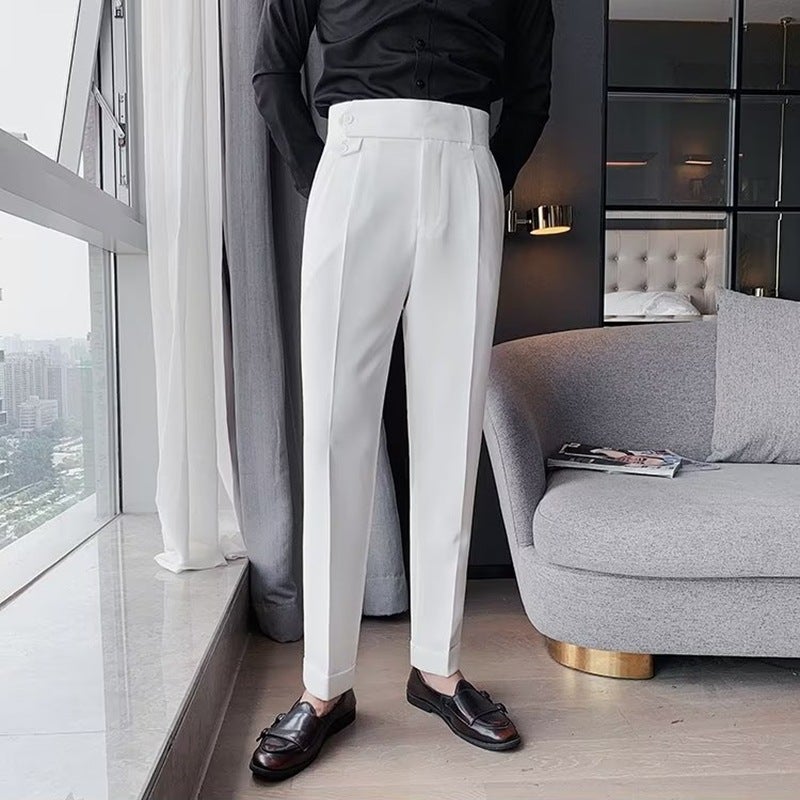 2025 British Slim Fit Men'S Korean Style Slim Pants Business Casual Trousers Versatile - Image 3