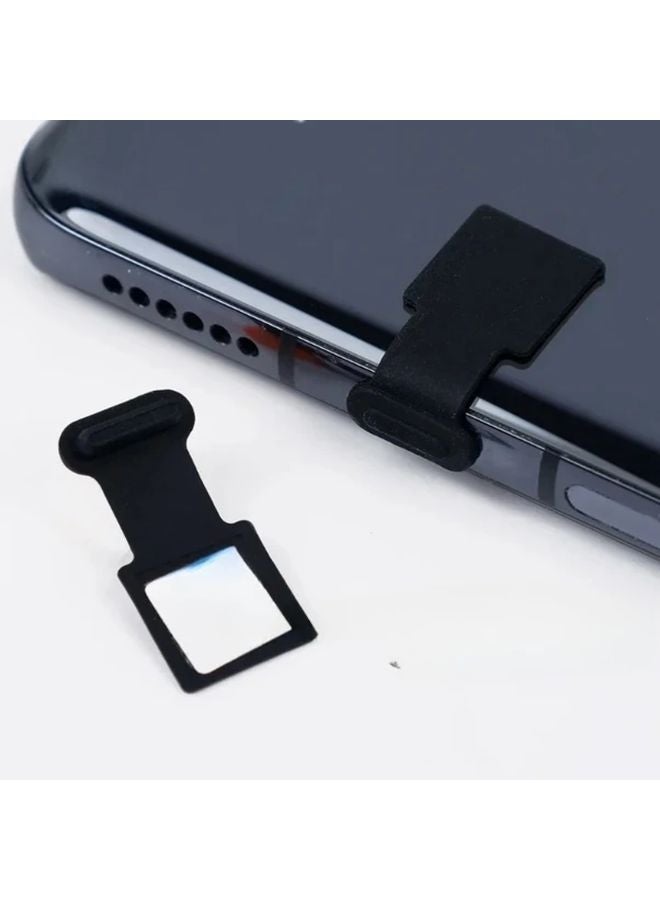 2pcs IOS Clear Anti Lost And Dustproof Plugs For Apple Android Charging Port - Image 4