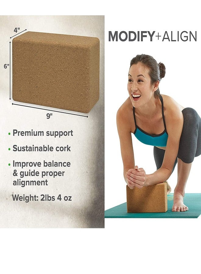 WOD Armour Cork Yoga Block Premium High Density Non-Slip Exercise Yoga Bricks, Lightweight, Odor-Resistant and Moisture-Proof, Perfect Yoga Equipment for Women & Men (Brown) - Image 4