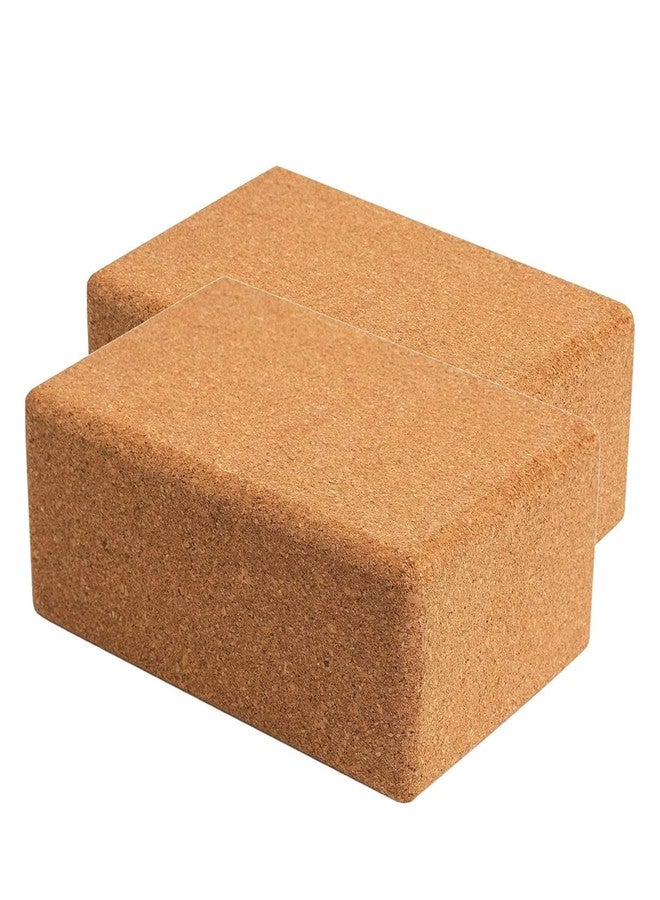 WOD Armour Cork Yoga Block Premium High Density Non-Slip Exercise Yoga Bricks, Lightweight, Odor-Resistant and Moisture-Proof, Perfect Yoga Equipment for Women & Men (Brown) - Image 1