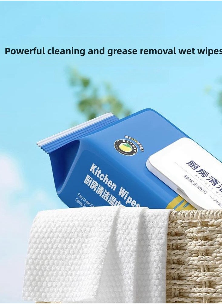 MissTiara 80pcs X 4 pack Extra Large Kitchen Powerful cleaning Wet wipes to remove oil and stain Convenience and Hygienic A good helper for household cleaning  - Image 2