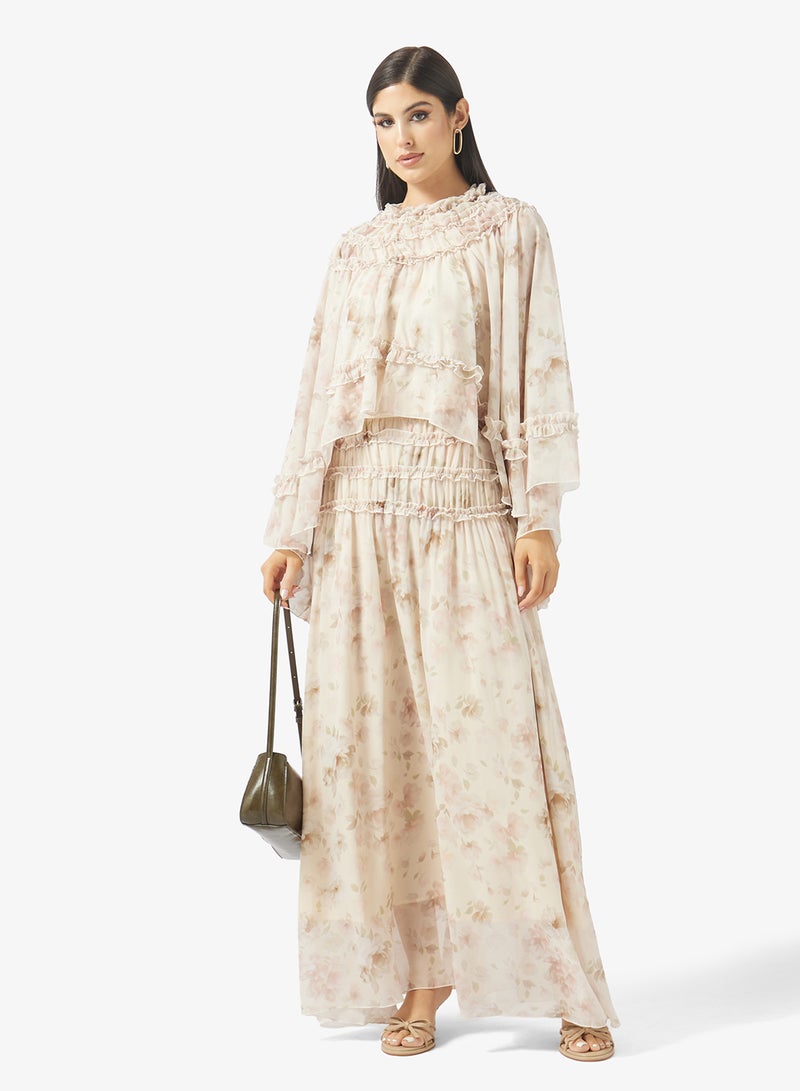 Khizana Floral Print Top & Skirt Set - Image 5