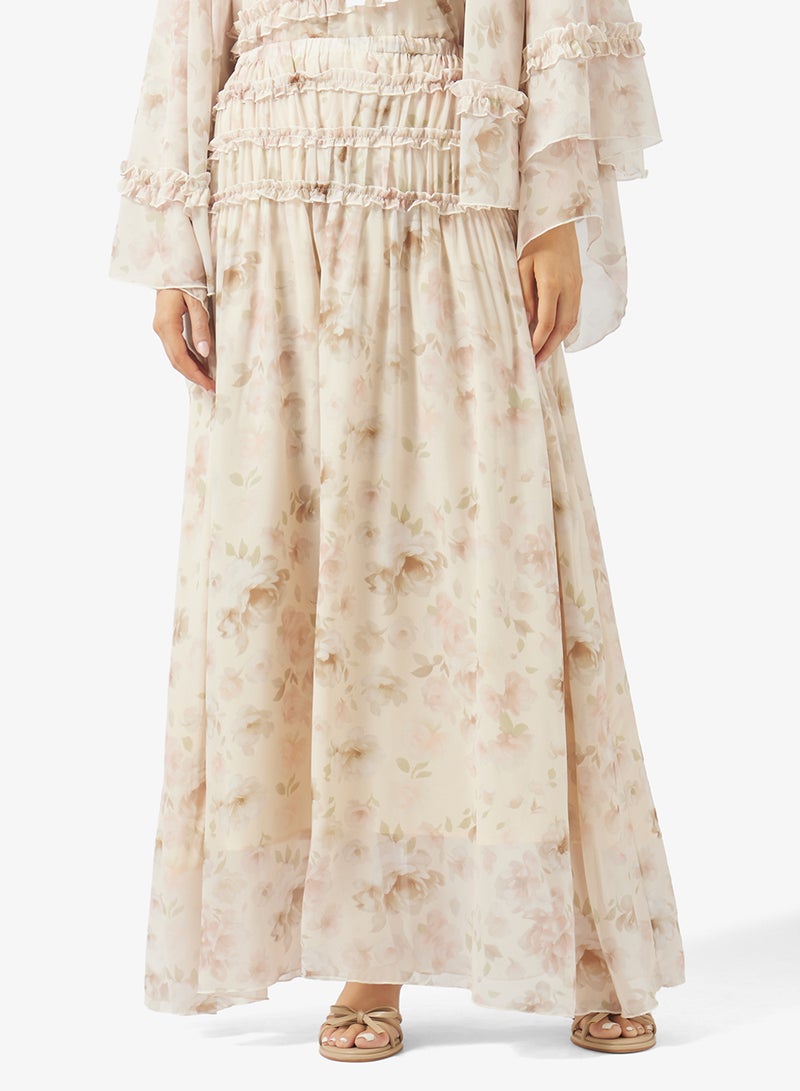 Khizana Floral Print Top & Skirt Set - Image 4