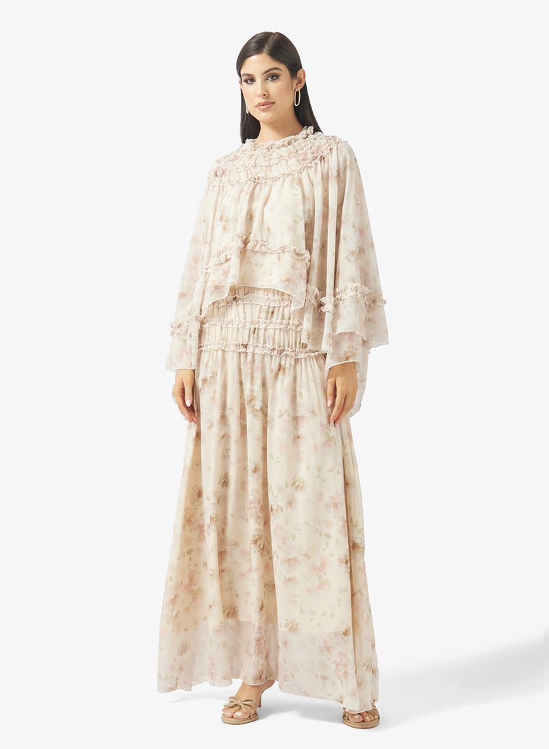 Khizana Floral Print Top & Skirt Set - Image 1