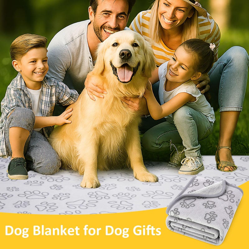 PEASUG Dog Blankets for Medium Dogs, Cat, Premium Soft Dog Blankets for Small Dog Washable, Puppy Blanket Dogs Essentials for Puppies (1, Grey, 63" x 42") - Image 5