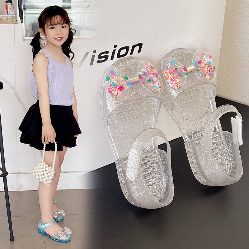 New Summer Jelly Gel Sandals Children Girls Transparent Shoes Transparent Non-Slip Princess Shoes Beach Cute - Image 5