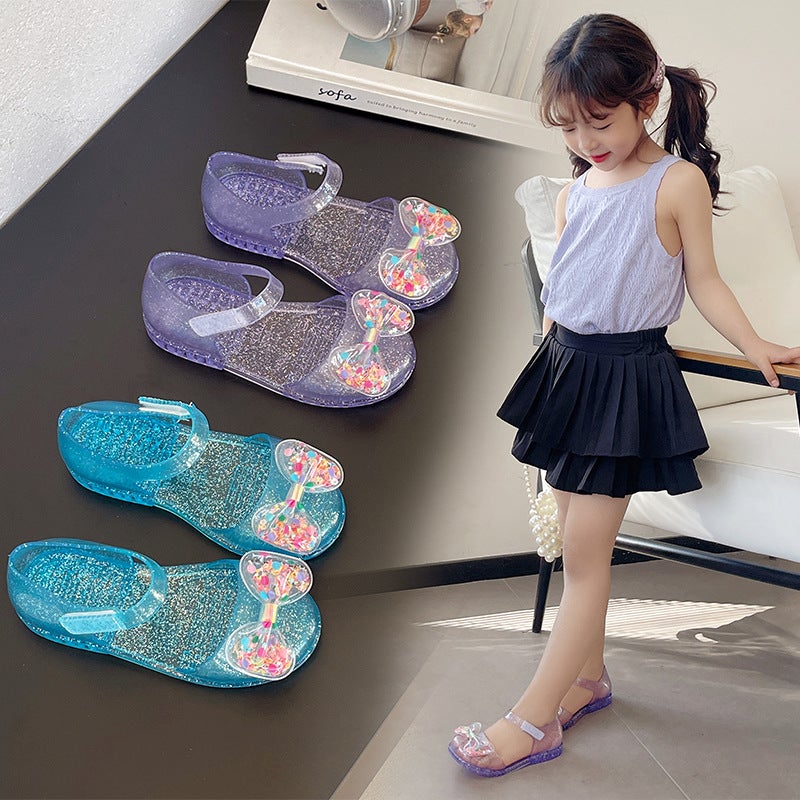 New Summer Jelly Gel Sandals Children Girls Transparent Shoes Transparent Non-Slip Princess Shoes Beach Cute - Image 2