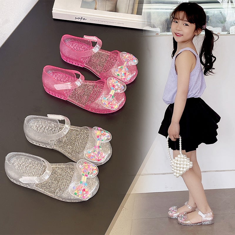 New Summer Jelly Gel Sandals Children Girls Transparent Shoes Transparent Non-Slip Princess Shoes Beach Cute - Image 4