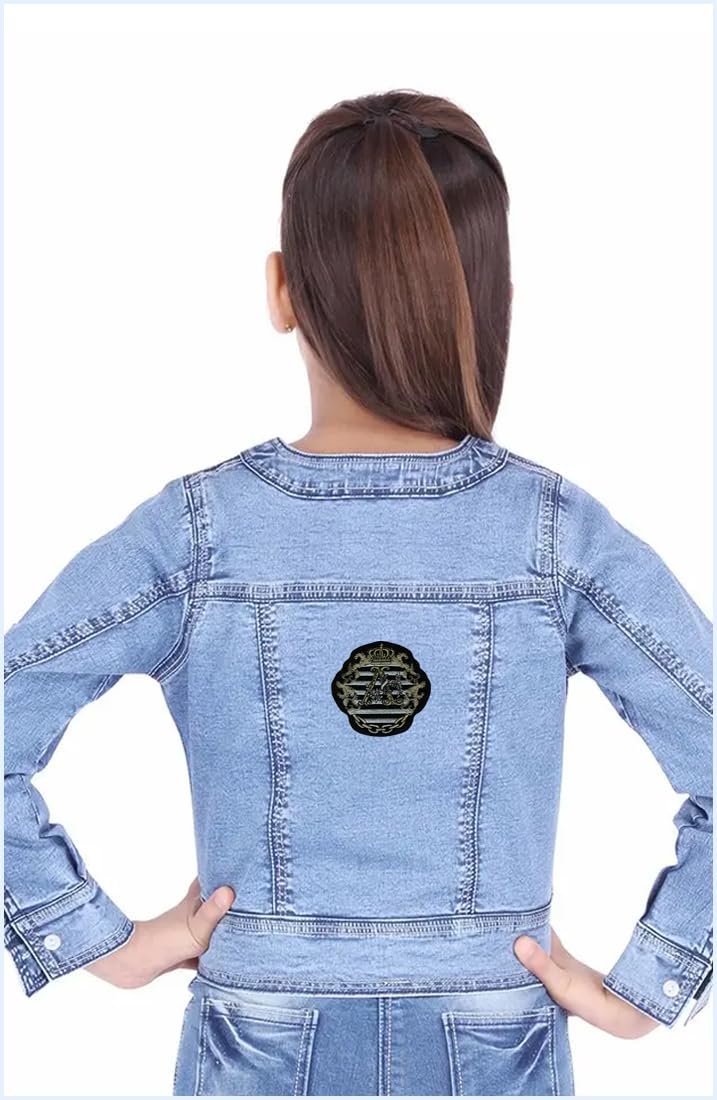 Generic Crown 'A' Applique Embroidered Sew-on Patch ; Size: 9.5cm x 8.5cm for Jackets, Bags, Caps, T-Shirts, Jeans, Outdoor Clothing ; Imported from Malaysia (1 Piece). (Code: SBX-93) - Image 3