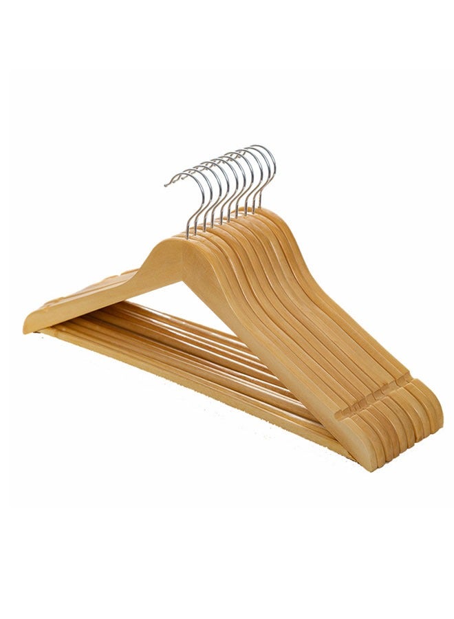 Loquat Wooden Hangers,Suit Coat Hangers 360°Swivel Clothes Hanger Solid Wood Coat Hangers with Non Slip Pant Bar  Notches Space Save(10 Pack) - Image 1