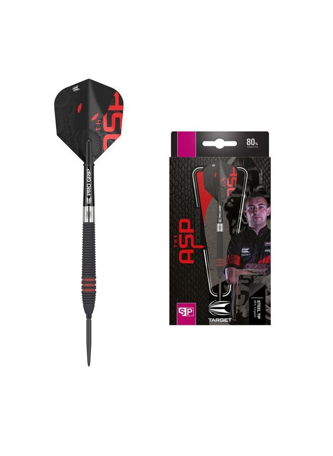 Target Darts Darts Nathan Aspinall The Asp Black 24G 80% Tungsten Swiss Point Steel Tip Darts Set  - Image 1
