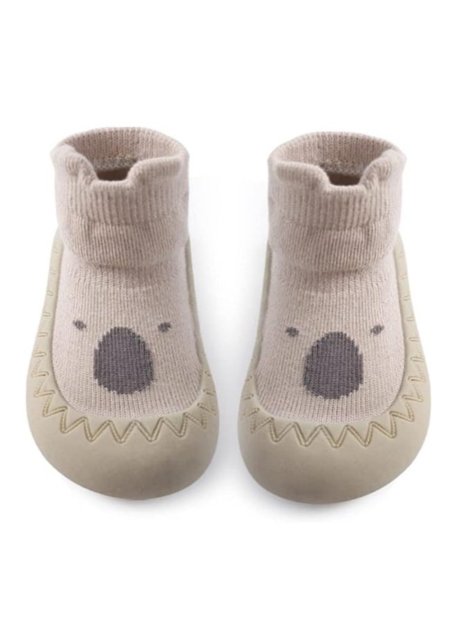 BIGTHREE Baby Shoes, Baby First Walking Shoes, Protect Kid's Feet Soles, Soft Sole with Grips for Kids, Cute Animal Cartoon Toddler Kids Anti-Slip Socks Shoes, Fit for 12-18 Months - Image 1