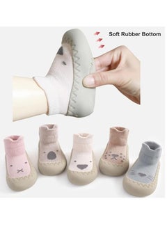 BIGTHREE Baby Shoes, Baby First Walking Shoes, Protect Kid's Feet Soles, Soft Sole with Grips for Kids, Cute Animal Cartoon Toddler Kids Anti-Slip Socks Shoes, Fit for 12-18 Months  - Image 5