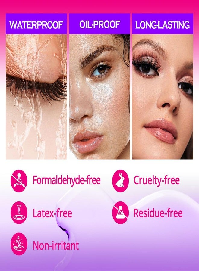 ARISON LASHES UV Eyelash Extension Glue 1Sec Dry Waterproof Strong Bond for Eyelash Extensions -Ultra Violet Lash Gel Glue for Professional Use Only(Purple-5ML) - Image 4
