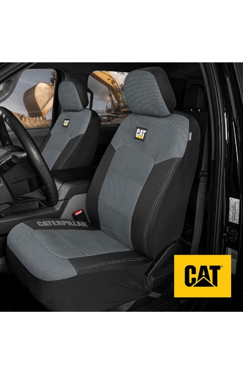 CAT Universal Fit Hexagon Design Mesh Flex Car Front Seat Cover - Image 1