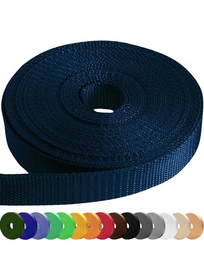 TECEUM 1 Inch Webbing – Navy Blue – 10 Yards – 1” Webbing for Outdoors Indoors Crafting DIY nw - Image 1
