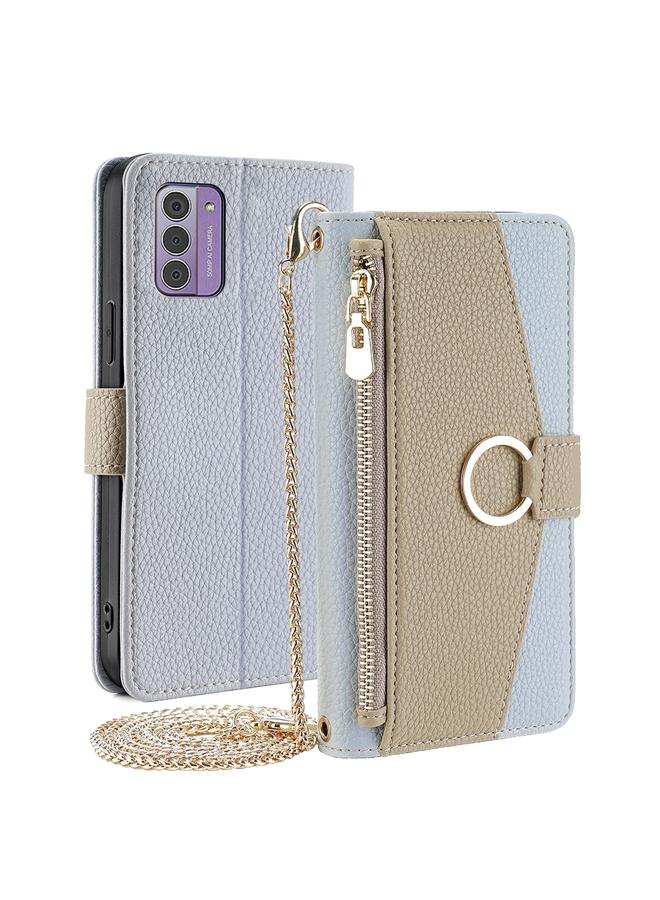 إيروريكس جراب هاتف Nokia G42 5G Crossbody مصنوع من الجلد بنسيج الليتشي - Image 1