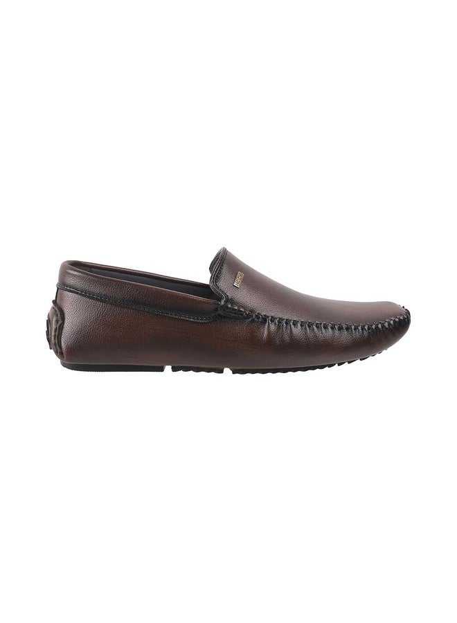 Mochi Mens Leather Brown Loafers (Size (9 UK (43 EU)) - Image 2