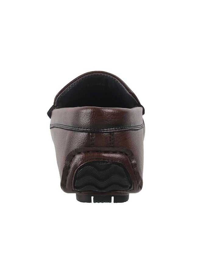 Mochi Mens Leather Brown Loafers (Size (9 UK (43 EU)) - Image 3