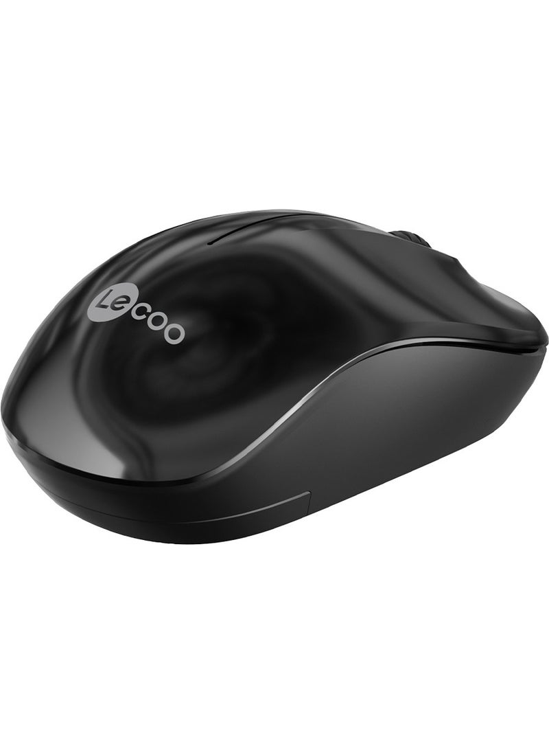lecoo - WS206 Wireless 1200DPI 3-Button Optical Mouse Black - Image 1