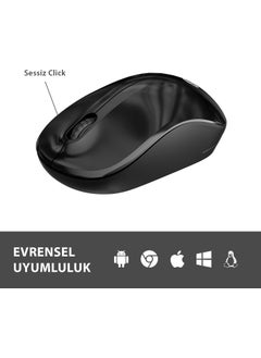lecoo WS206 Wireless 1200DPI 3-Button Optical Mouse Black  - Image 4