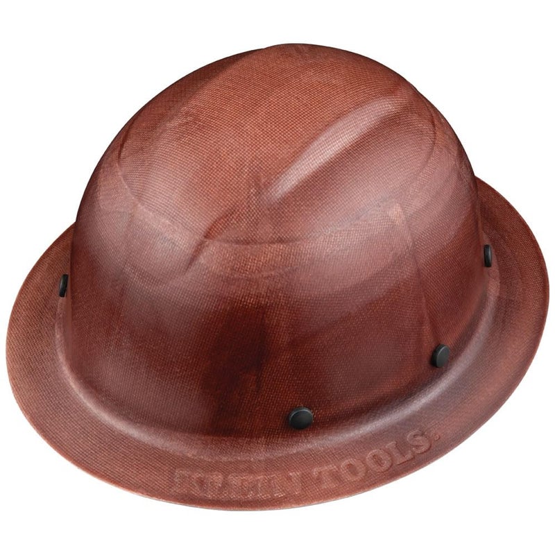 Klein Tools 60452 Hard Hat, Full Brim, Class G KONSTRUCT Series Hard Hat, Sweat-Wicking Sweatband, Top Pad, Brown - Image 1