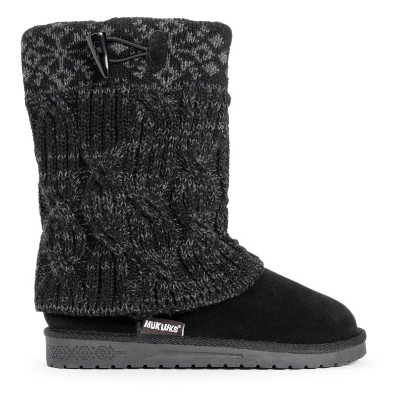 MUK LUKS Women's Cheryl Fashion Boot, Black, 7 - Image 4