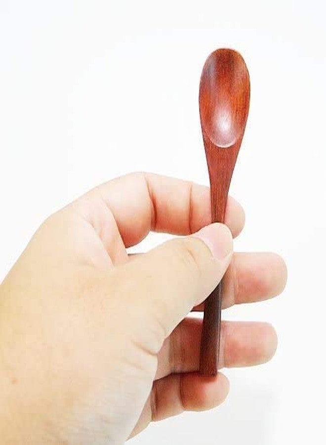 UMAAS® Small Wooden Salt Spoon Set - 12 Pack Mini Wooden Spoons with Short Handle for Spice Jars, Masala, Sugar, Honey, Coffee, Tea & Condiments - Image 3