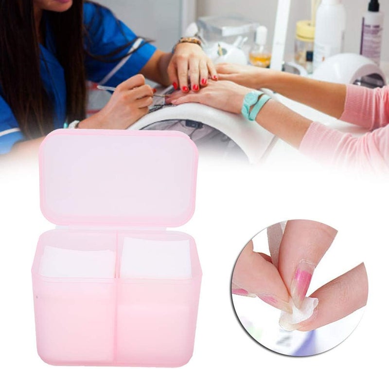 ZHENXIU 2 Grids Nail Art Storage Box, Nail Nail Supply Holder Nail Polish Remover Pen For Acrylic Powders & Liquids False-Nail-Acrylic-Powders-And-Liquids Container Case(Pink) - Image 4