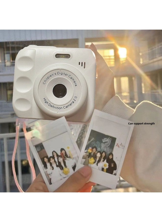 Camera HD Double Camera Cute Digital Campus Student Party Photo Camera Can Take Photos And Pass Mobile Phone Color Shooting-Body Color:Hd Dual Camera Rouge Powder  - 32g Memory Card* - Image 2