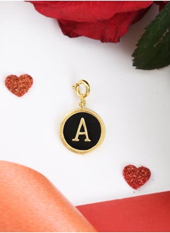 VOYLLA Valentine's Day Collection Alphabet A Black Enamel Charm  - Image 1