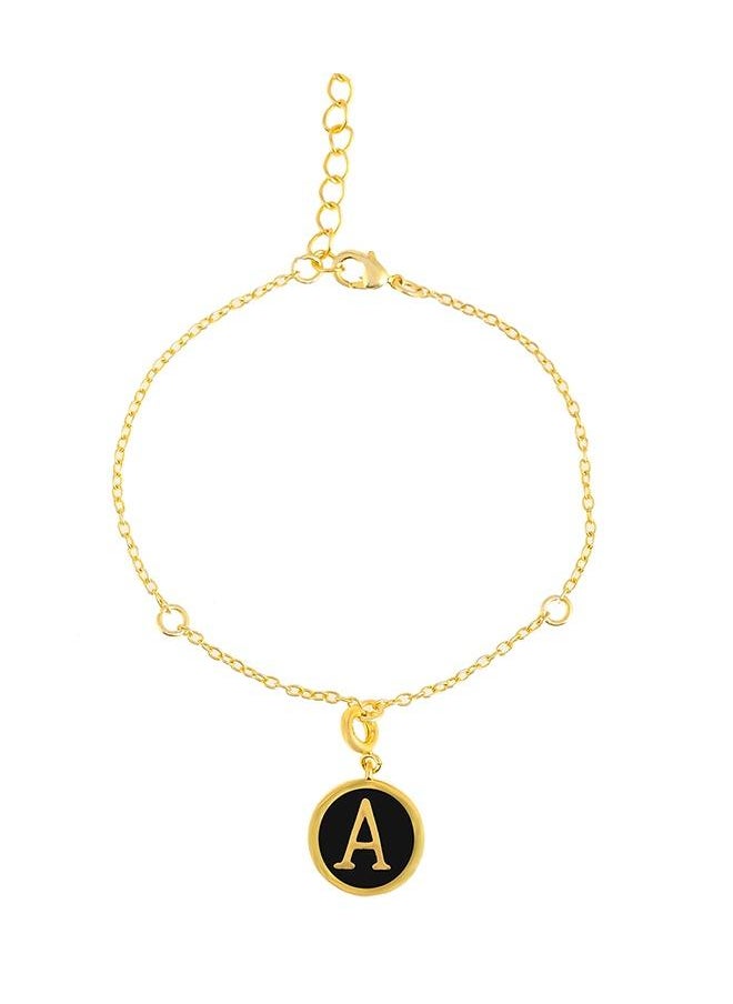 VOYLLA - Valentine's Day Collection Alphabet A Black Enamel Charm - Image 1