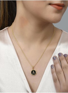VOYLLA Valentine's Day Collection Alphabet A Black Enamel Charm  - Image 5