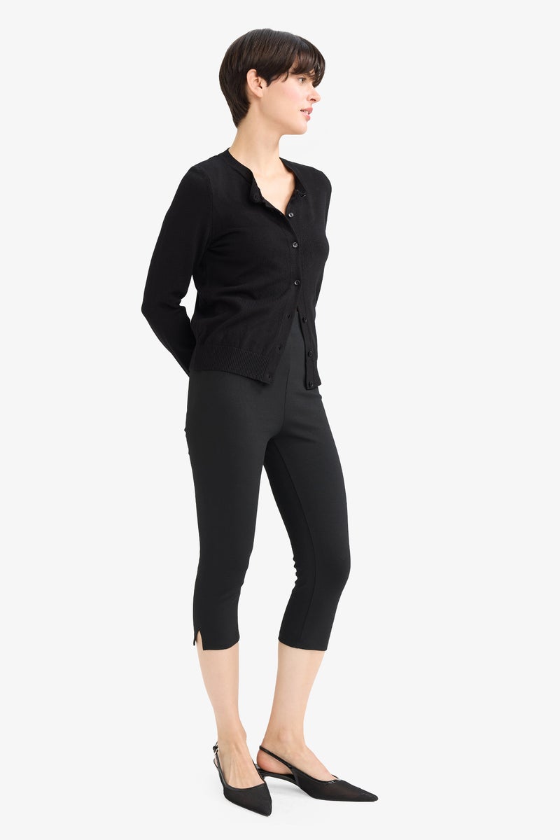 DeFacto Black Woman Dim Detailed Short Leggings Casual - Image 2